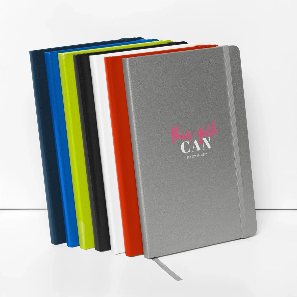 This Girl Can Hardcover bound notebook - JournalBook - stationary by Maiden-Art