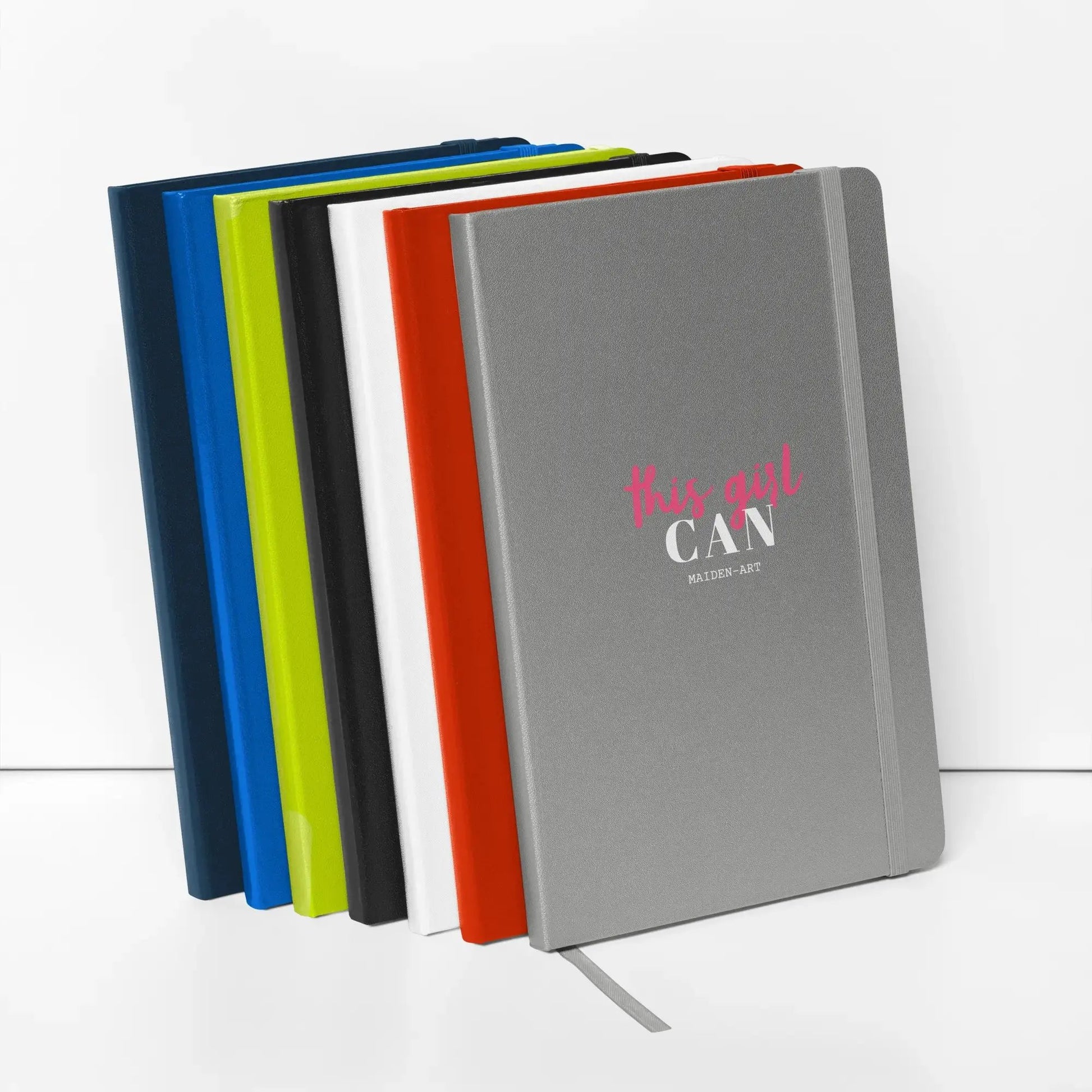 This Girl Can Hardcover bound notebook - JournalBook - stationary by Maiden-Art