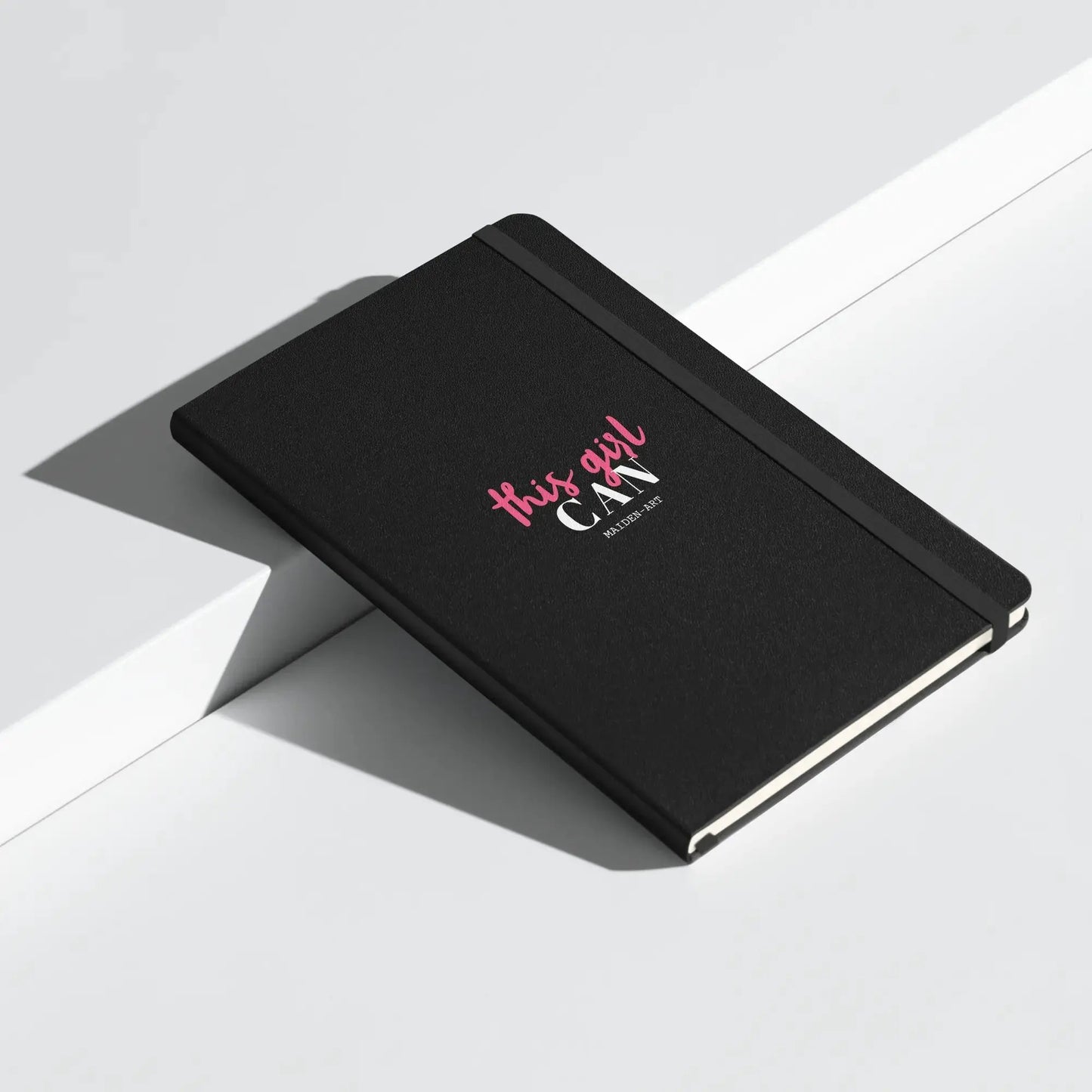 This Girl Can Hardcover bound notebook - JournalBook - stationary by Maiden-Art