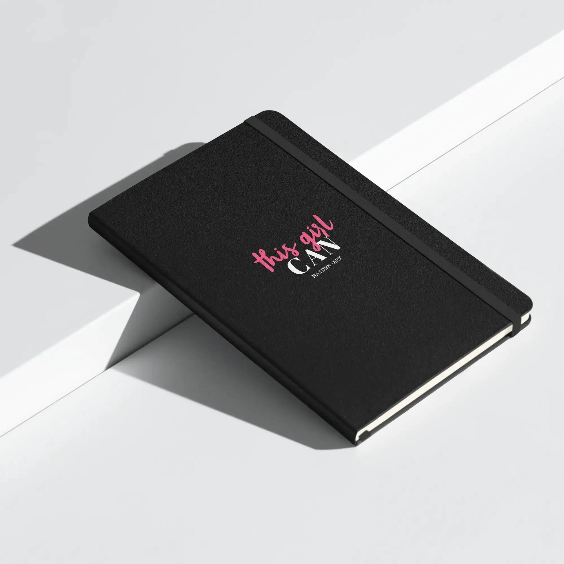 This Girl Can Hardcover bound notebook - JournalBook - stationary by Maiden-Art
