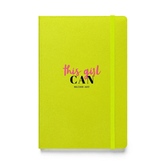This Girl Can Hardcover bound notebook - JournalBook - stationery by Maiden-Art