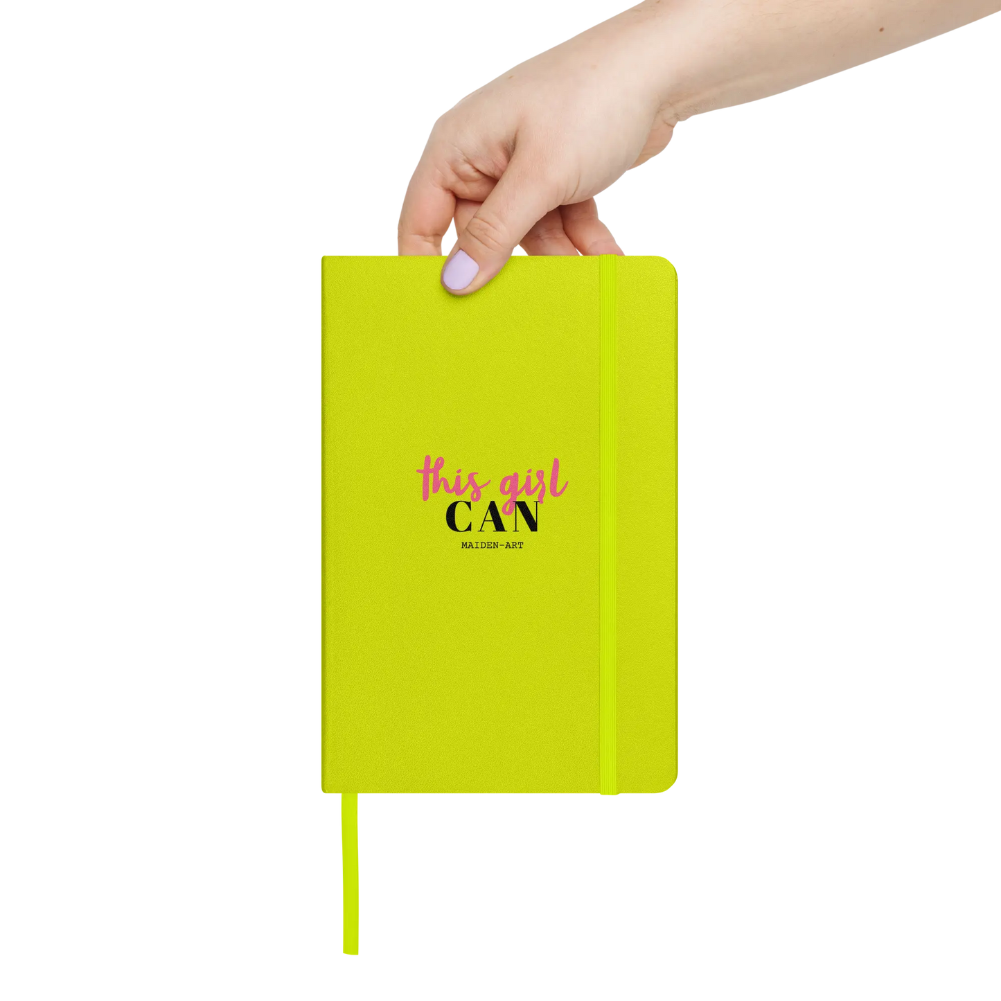 This Girl Can Hardcover bound notebook - JournalBook - stationery by Maiden-Art