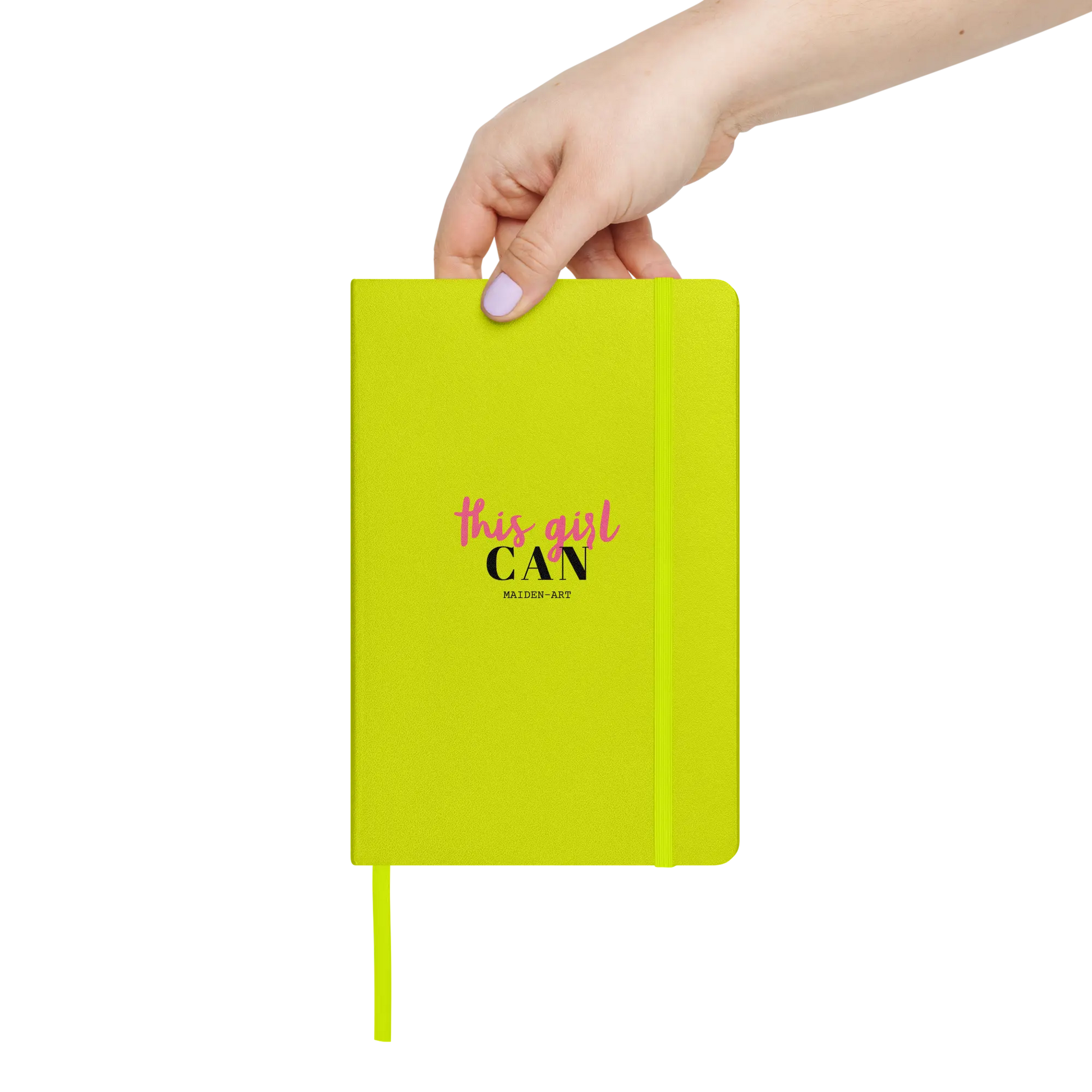 This Girl Can Hardcover bound notebook - JournalBook - stationery by Maiden-Art
