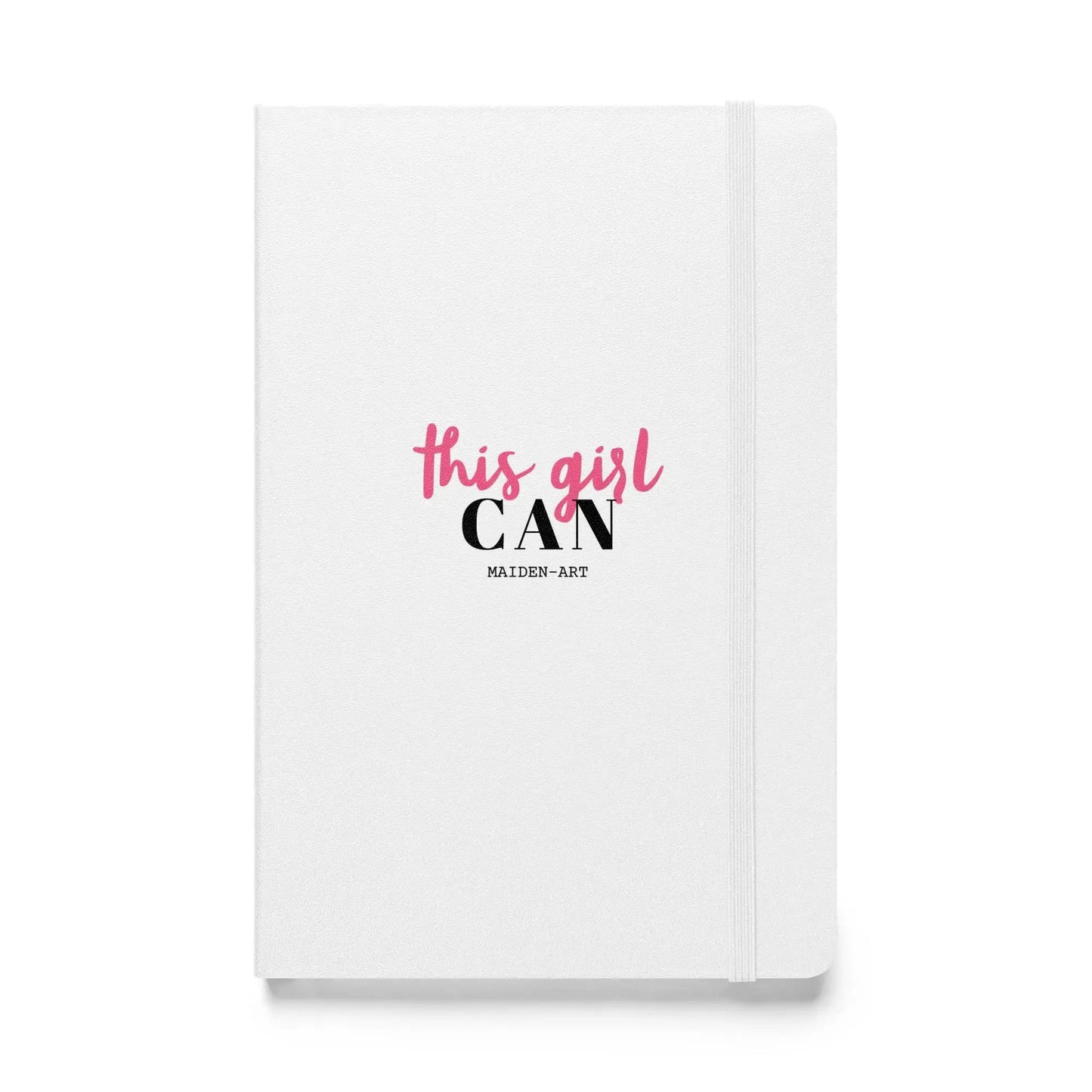 This Girl Can Hardcover bound notebook - JournalBook - stationery by Maiden-Art
