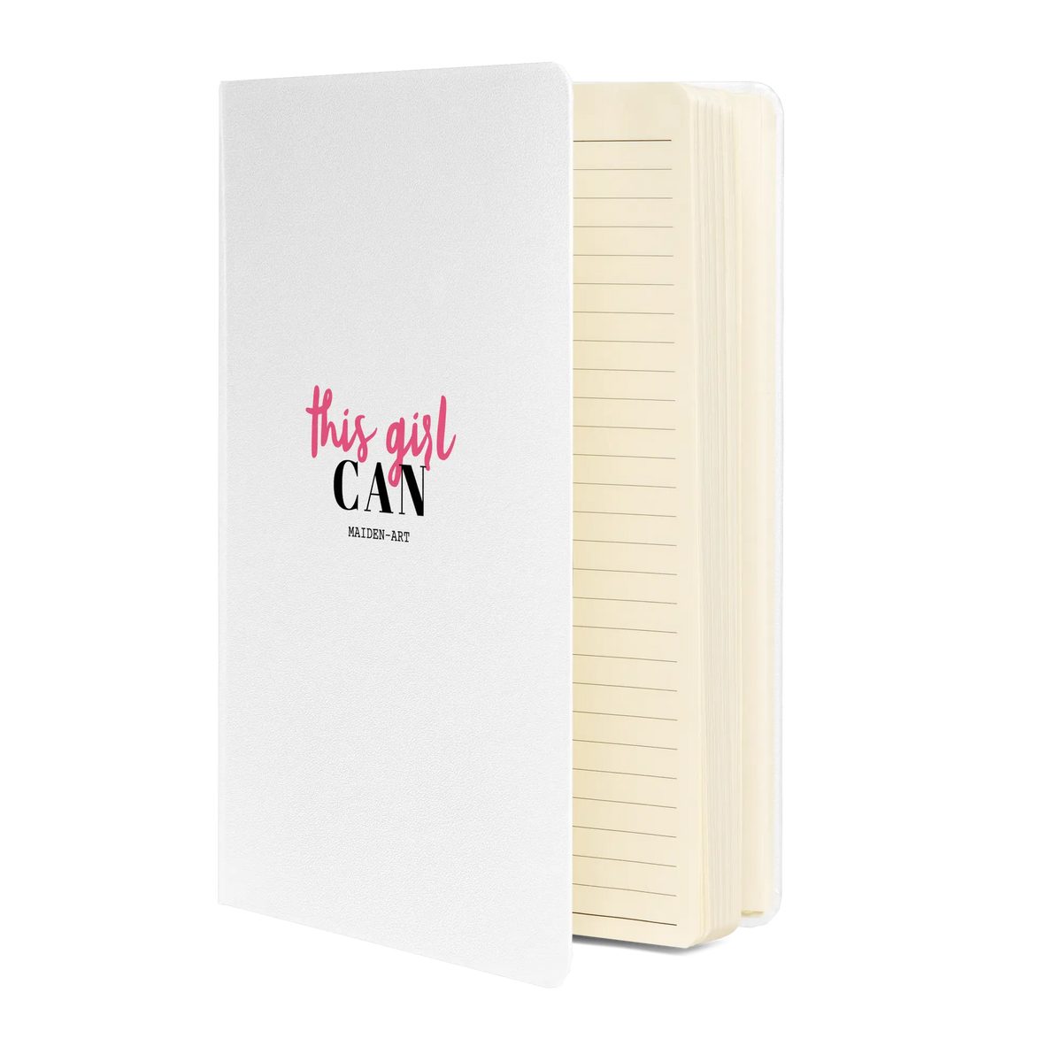 This Girl Can Hardcover bound notebook - JournalBook - stationery by Maiden-Art
