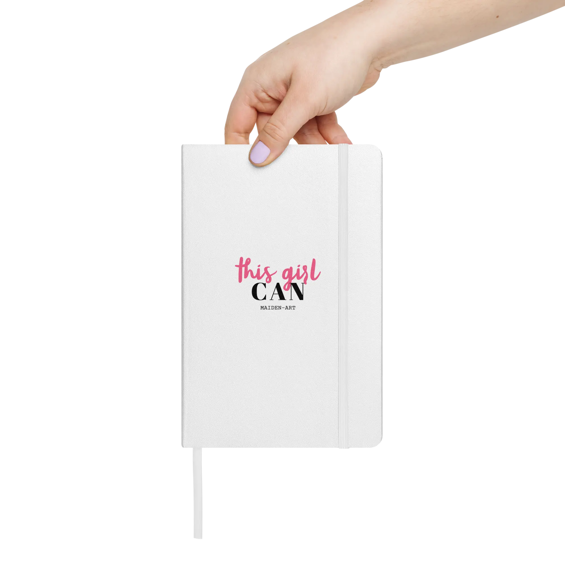 This Girl Can Hardcover bound notebook - JournalBook - stationery by Maiden-Art