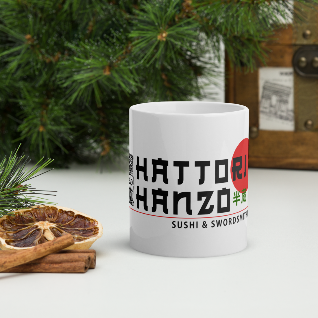 Hattori Hanzo, Sushi and Swordsmithing from Kill Bill Mug by Art-O-Rama Shop