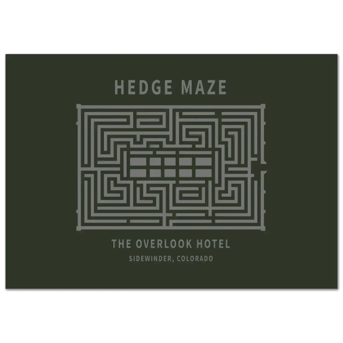 Hedge Maze, the Overlook Hotel the Shining movie poster by Art-O-Rama Shop