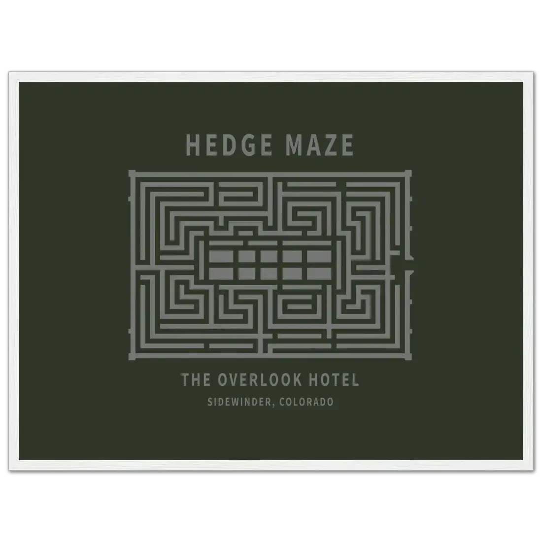 Hedge Maze, the Overlook Hotel the Shining movie poster by Art-O-Rama Shop