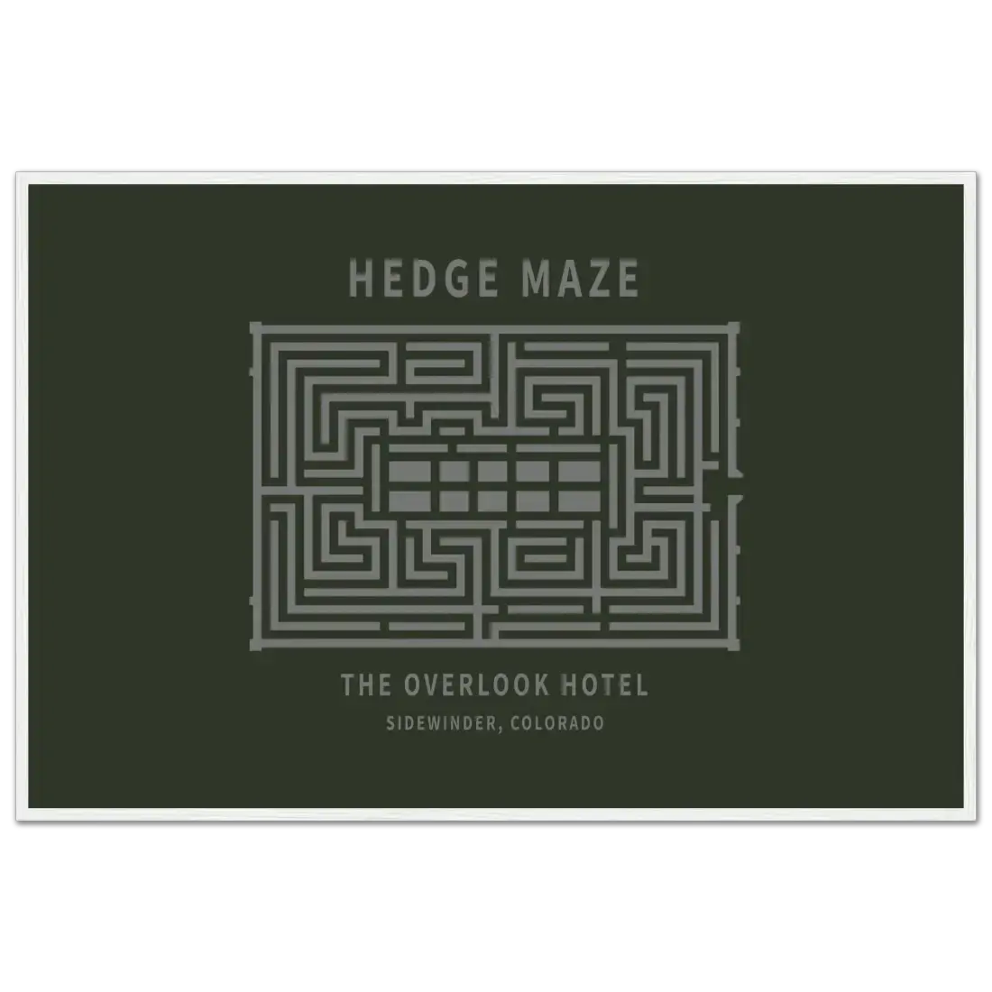 Hedge Maze, the Overlook Hotel the Shining movie poster by Art-O-Rama Shop