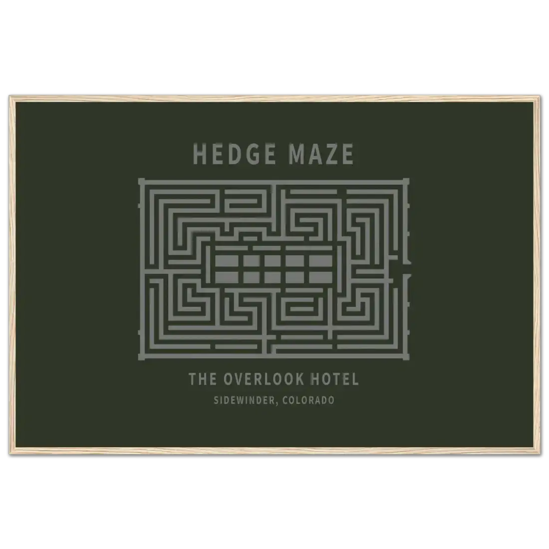 Hedge Maze, the Overlook Hotel the Shining movie poster by Art-O-Rama Shop