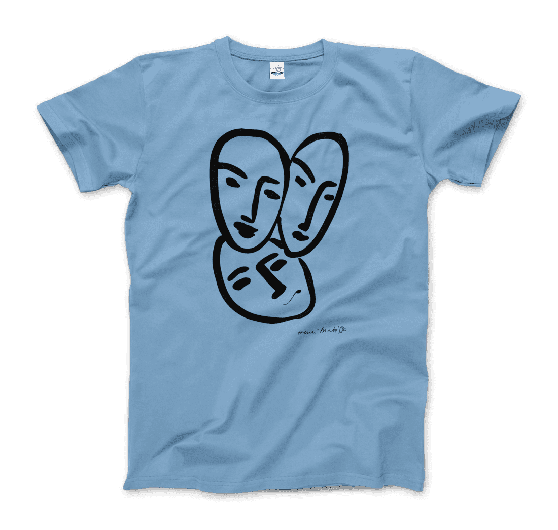 Henri Matisse Apollinaire Three Heads to Friendship 1952 art t-shirt by Art-O-Rama Shop