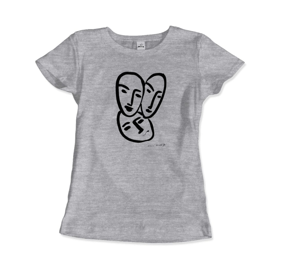 Henri Matisse Apollinaire Three Heads to Friendship 1952 art t-shirt by Art-O-Rama Shop