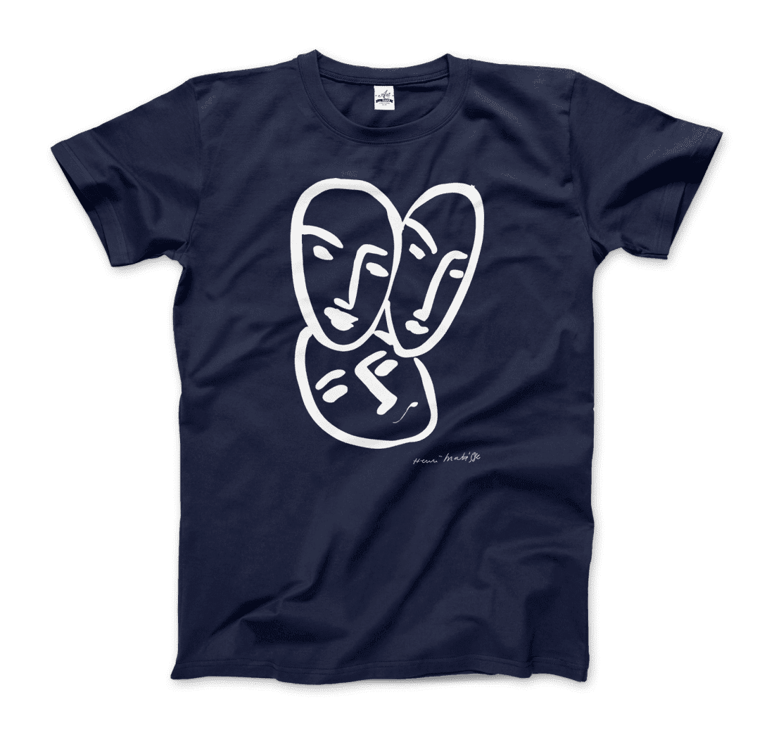 Henri Matisse Apollinaire Three Heads to Friendship 1952 art t-shirt by Art-O-Rama Shop