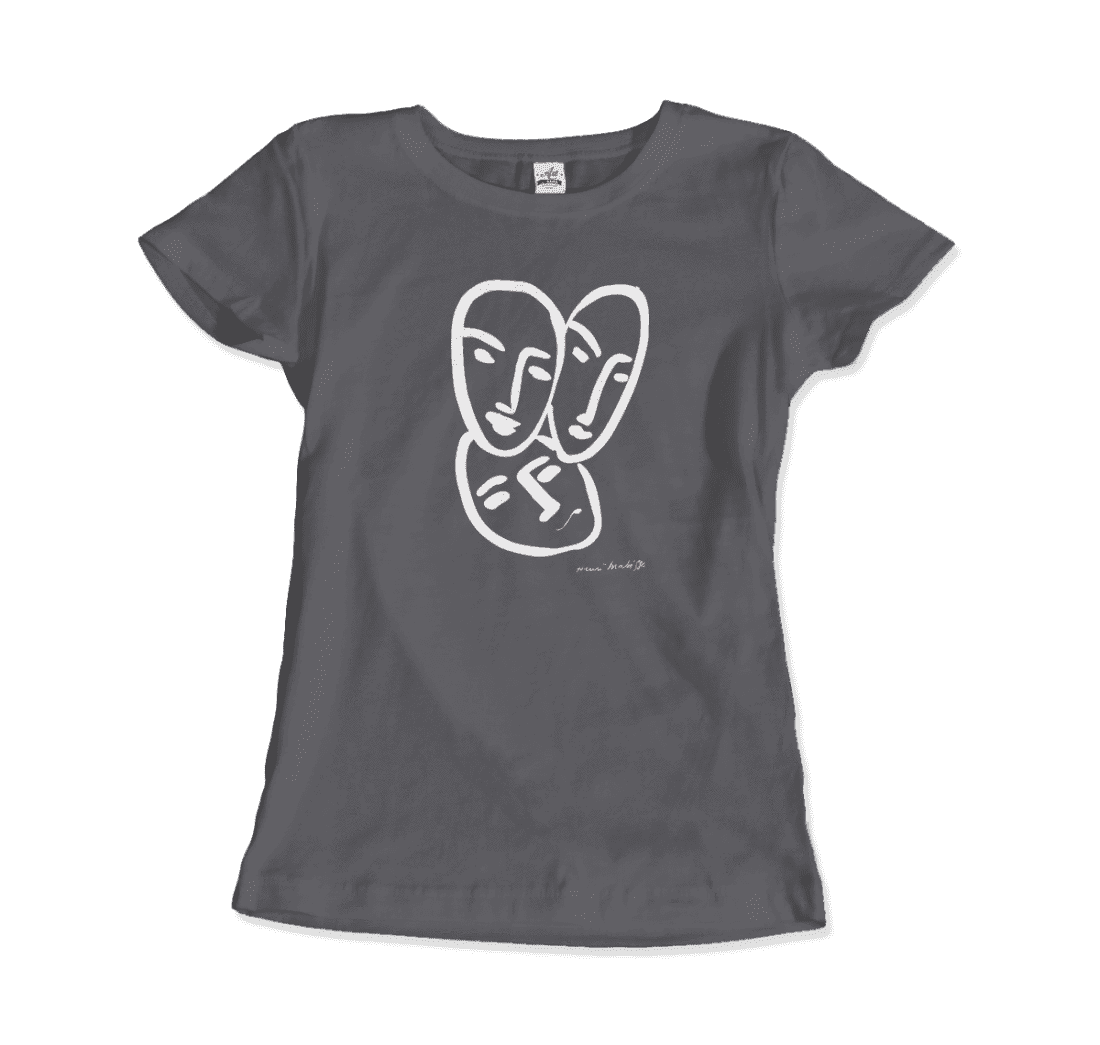 Henri Matisse Apollinaire Three Heads to Friendship 1952 art t-shirt by Art-O-Rama Shop