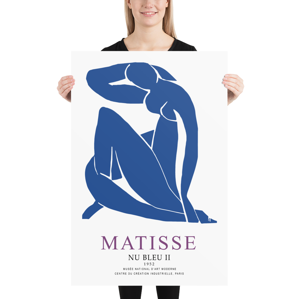 Henri Matisse Nu Bleu II (Blue Nude II) 1952 artwork poster by Art-O-Rama Shop
