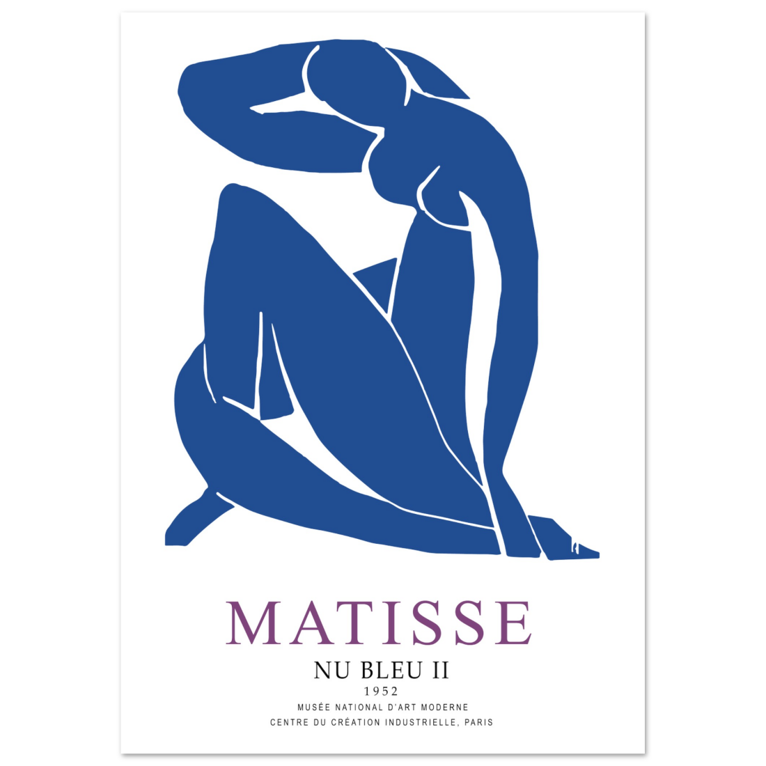 Henri Matisse Nu Bleu II (Blue Nude II) 1952 artwork poster by Art-O-Rama Shop