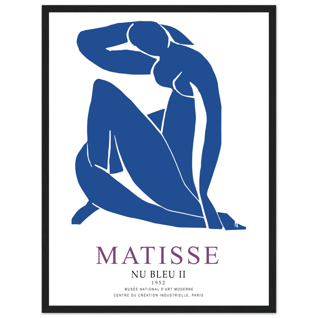 Henri Matisse Nu Bleu II (Blue Nude II) 1952 artwork poster by Art-O-Rama Shop