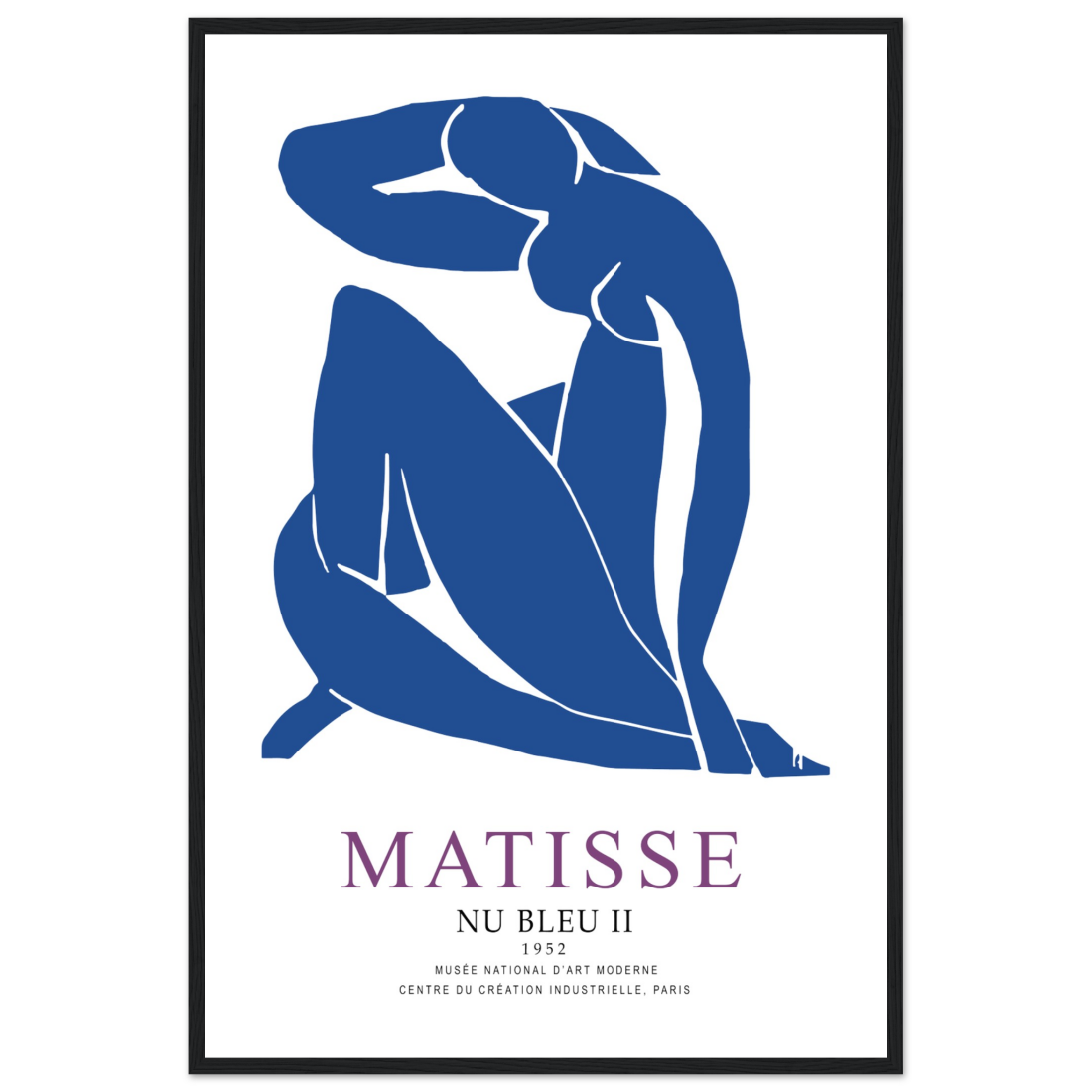 Henri Matisse Nu Bleu II (Blue Nude II) 1952 artwork poster by Art-O-Rama Shop