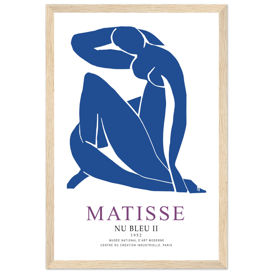 Henri Matisse Nu Bleu II (Blue Nude II) 1952 artwork poster by Art-O-Rama Shop