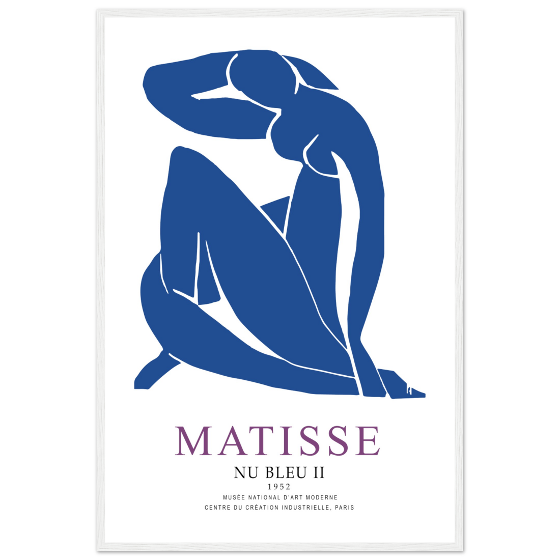 Henri Matisse Nu Bleu II (Blue Nude II) 1952 artwork poster by Art-O-Rama Shop