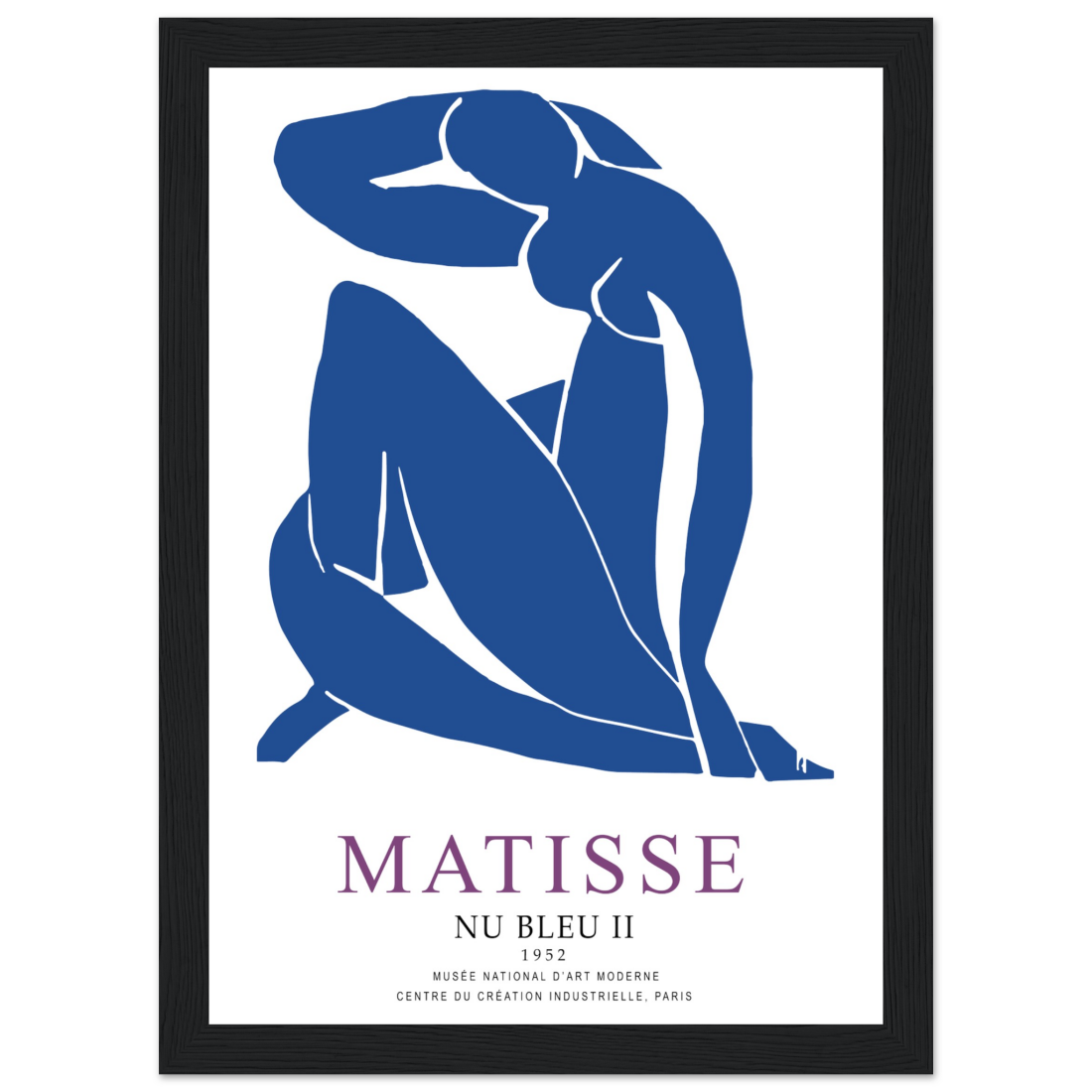 Henri Matisse Nu Bleu II (Blue Nude II) 1952 artwork poster by Art-O-Rama Shop