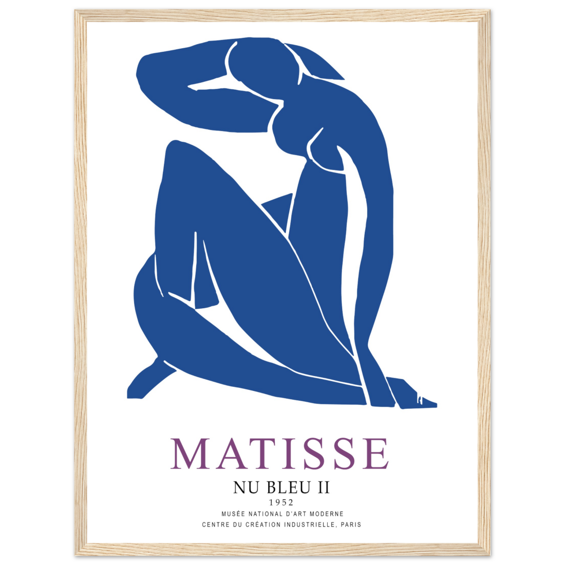 Henri Matisse Nu Bleu II (Blue Nude II) 1952 artwork poster by Art-O-Rama Shop