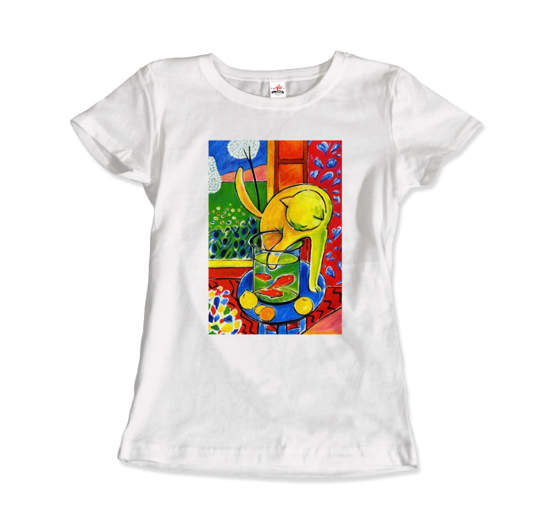 Henri Matisse the Cat with Red Fishes 1914 artwork t-shirt by Art-O-Rama Shop