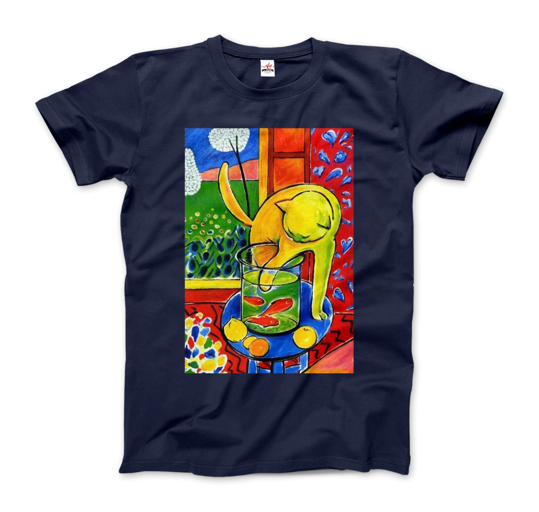 Henri Matisse the Cat with Red Fishes 1914 artwork t-shirt by Art-O-Rama Shop