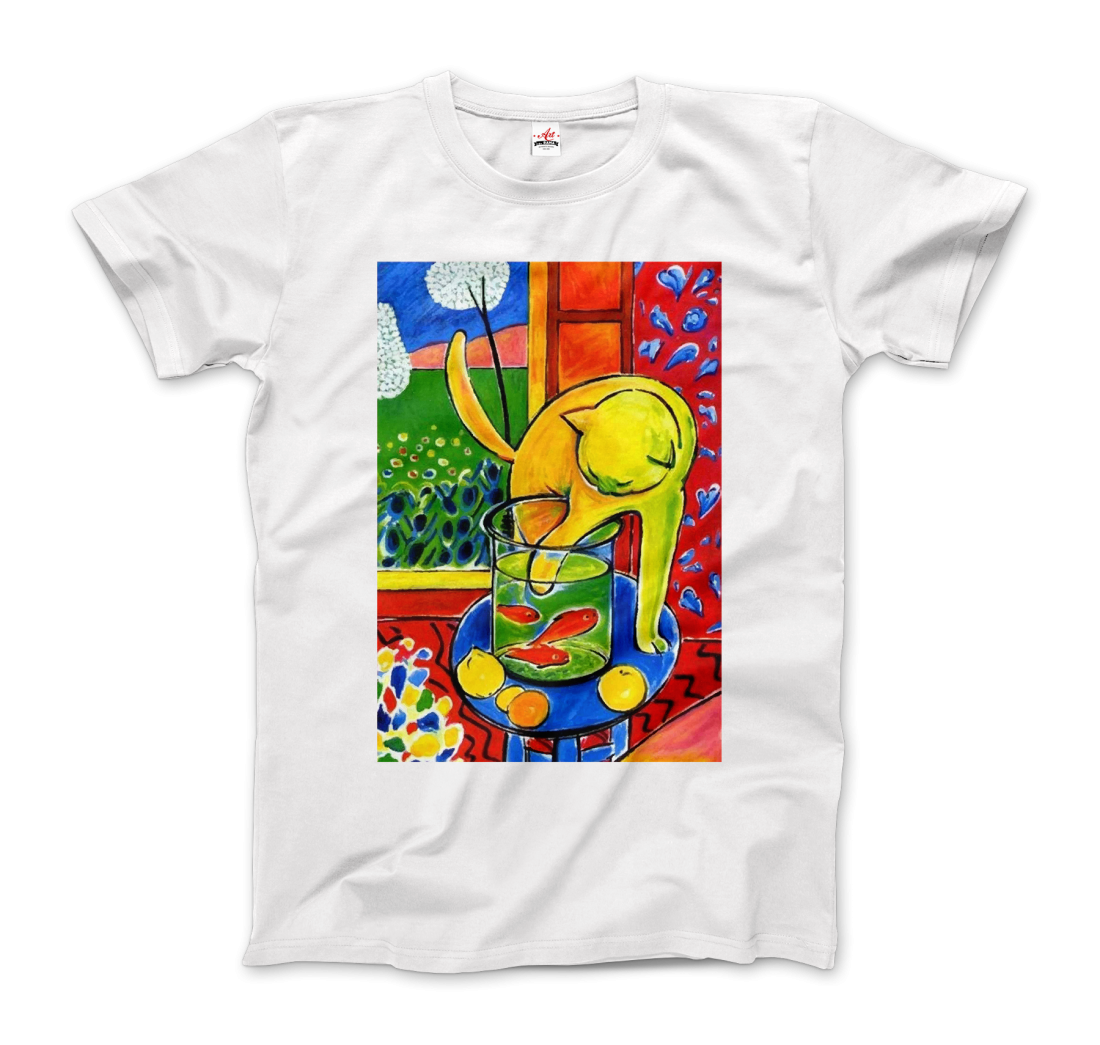 Henri Matisse the Cat with Red Fishes 1914 artwork t-shirt by Art-O-Rama Shop