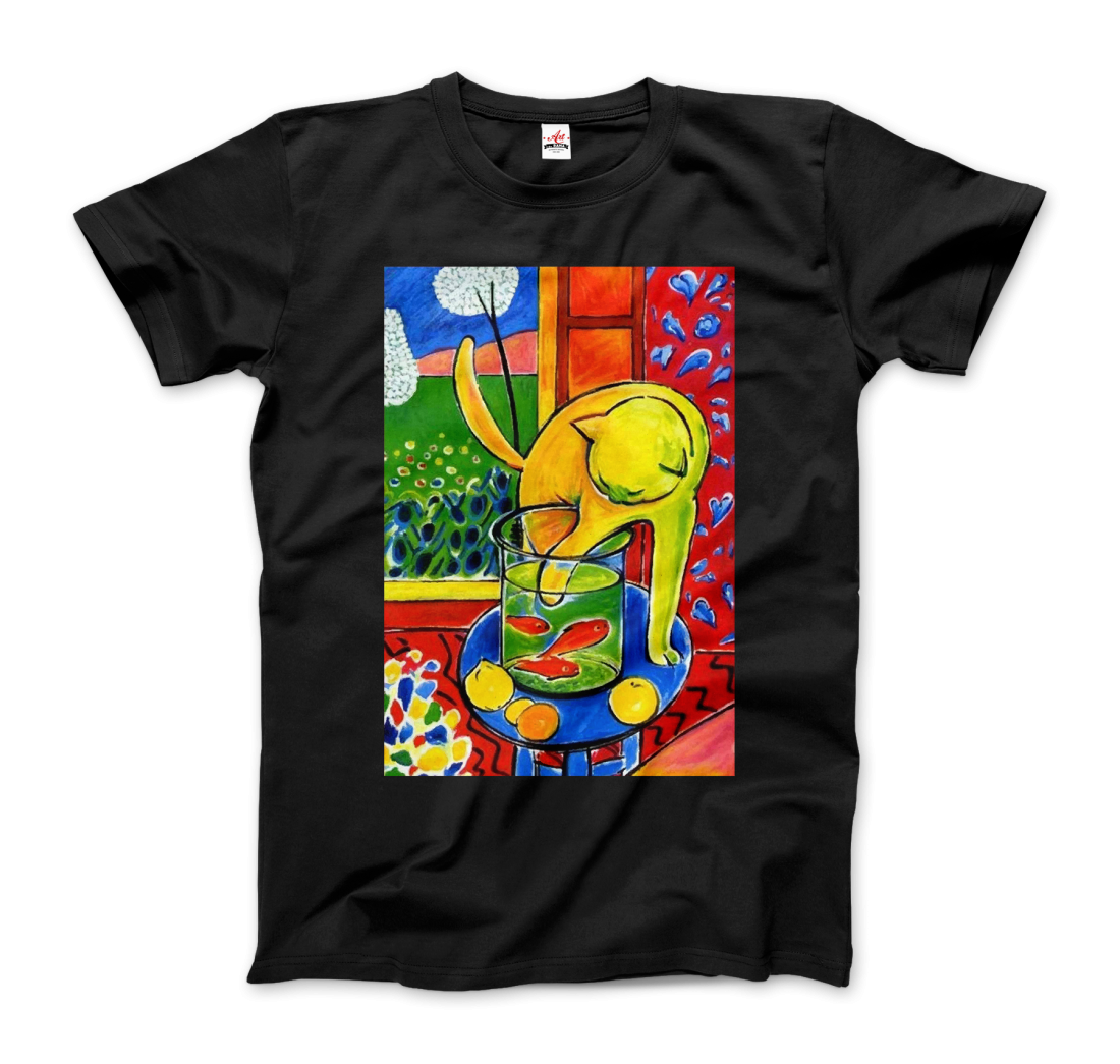 Henri Matisse the Cat with Red Fishes 1914 artwork t-shirt by Art-O-Rama Shop
