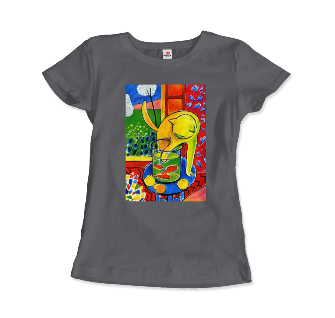 Henri Matisse the Cat with Red Fishes 1914 artwork t-shirt by Art-O-Rama Shop
