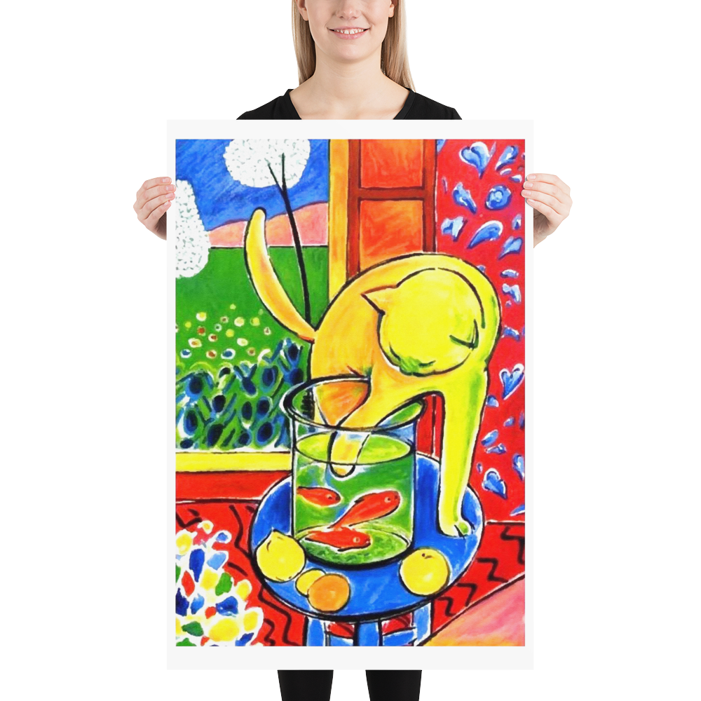 Henri Matisse the Cat with Red Fishes 1914 poster by Art-O-Rama Shop