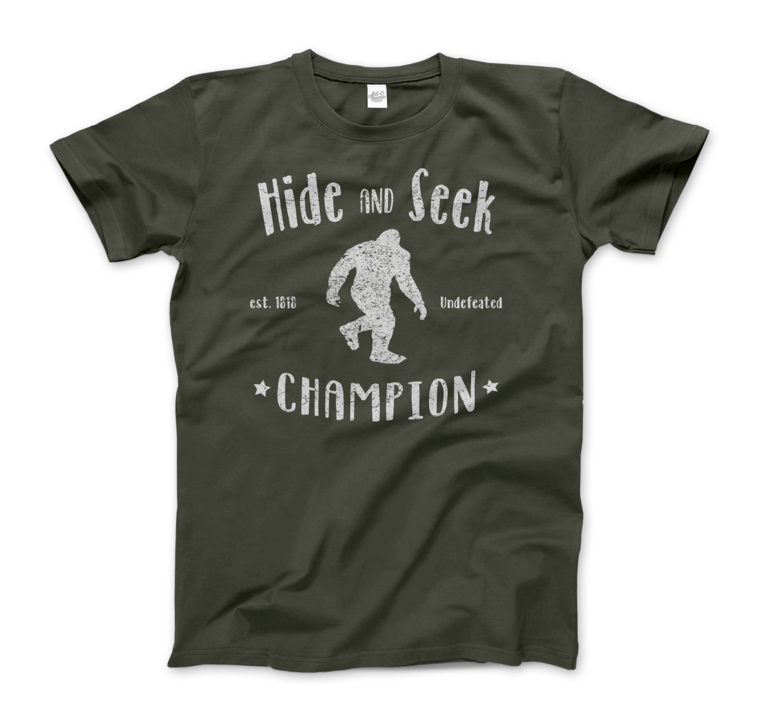Hide and Seek Champion Bigfoot t-shirt by Art-O-Rama Shop