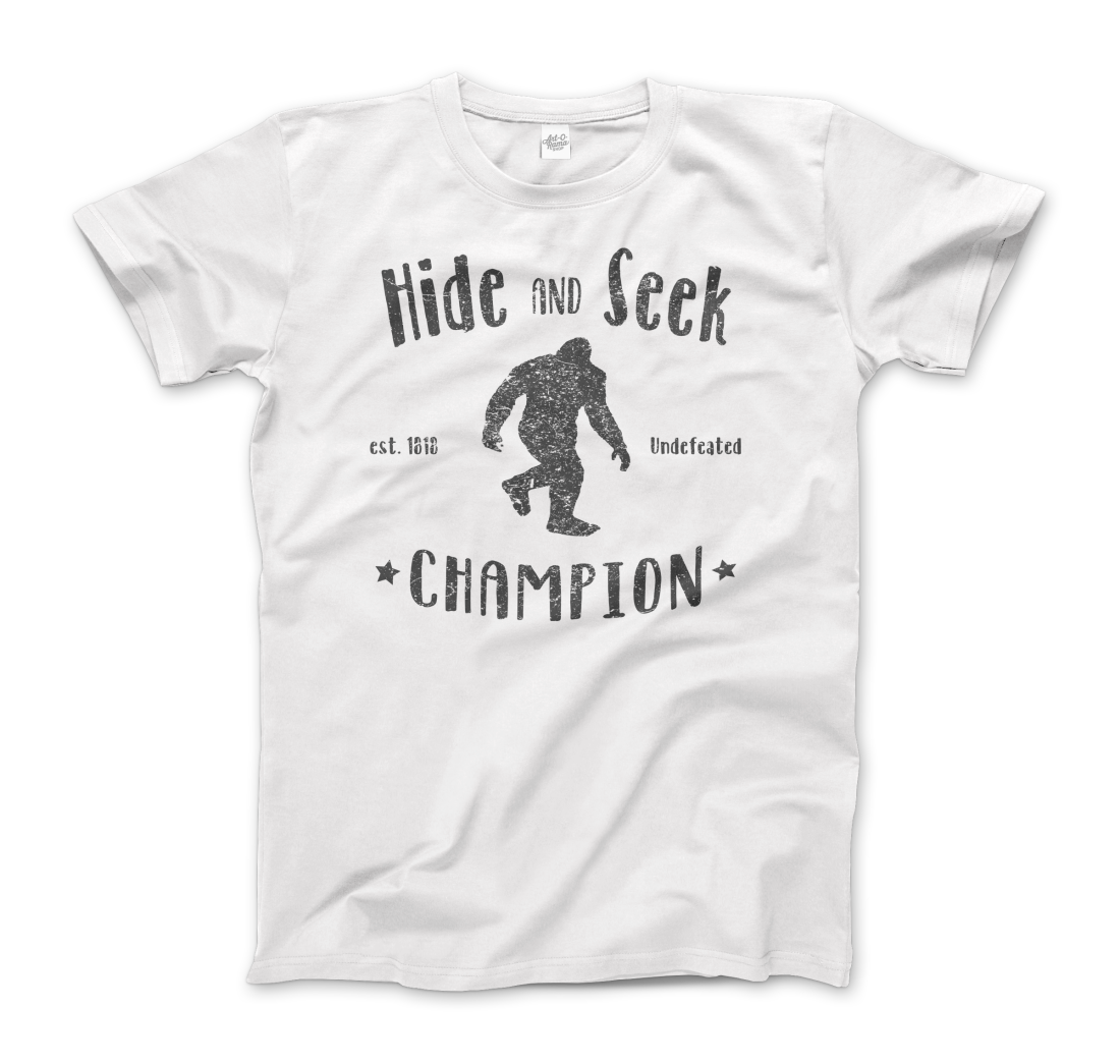 Hide and Seek Champion Bigfoot t-shirt by Art-O-Rama Shop