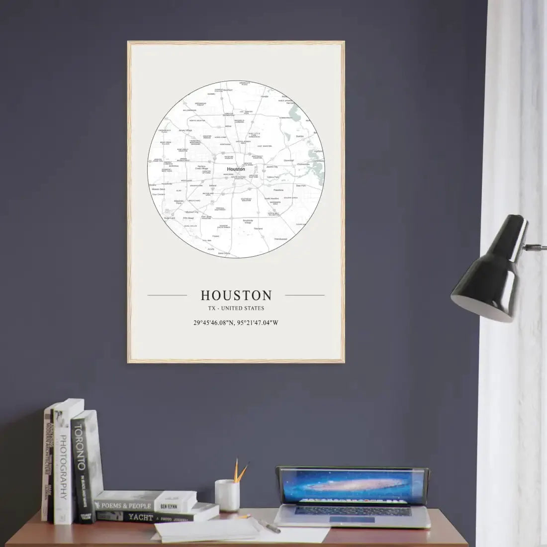 Houston, Texas, United States minimalist map poster by Art-O-Rama Shop