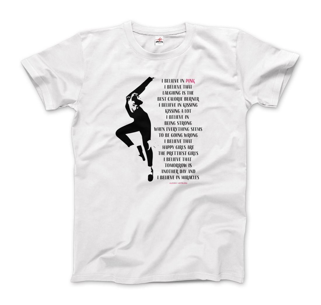 I Believe in Pink Quote t-shirt by Art-O-Rama Shop
