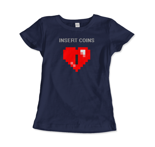 Insert Coins, 8-BIT Heart t-shirt by Art-O-Rama Shop