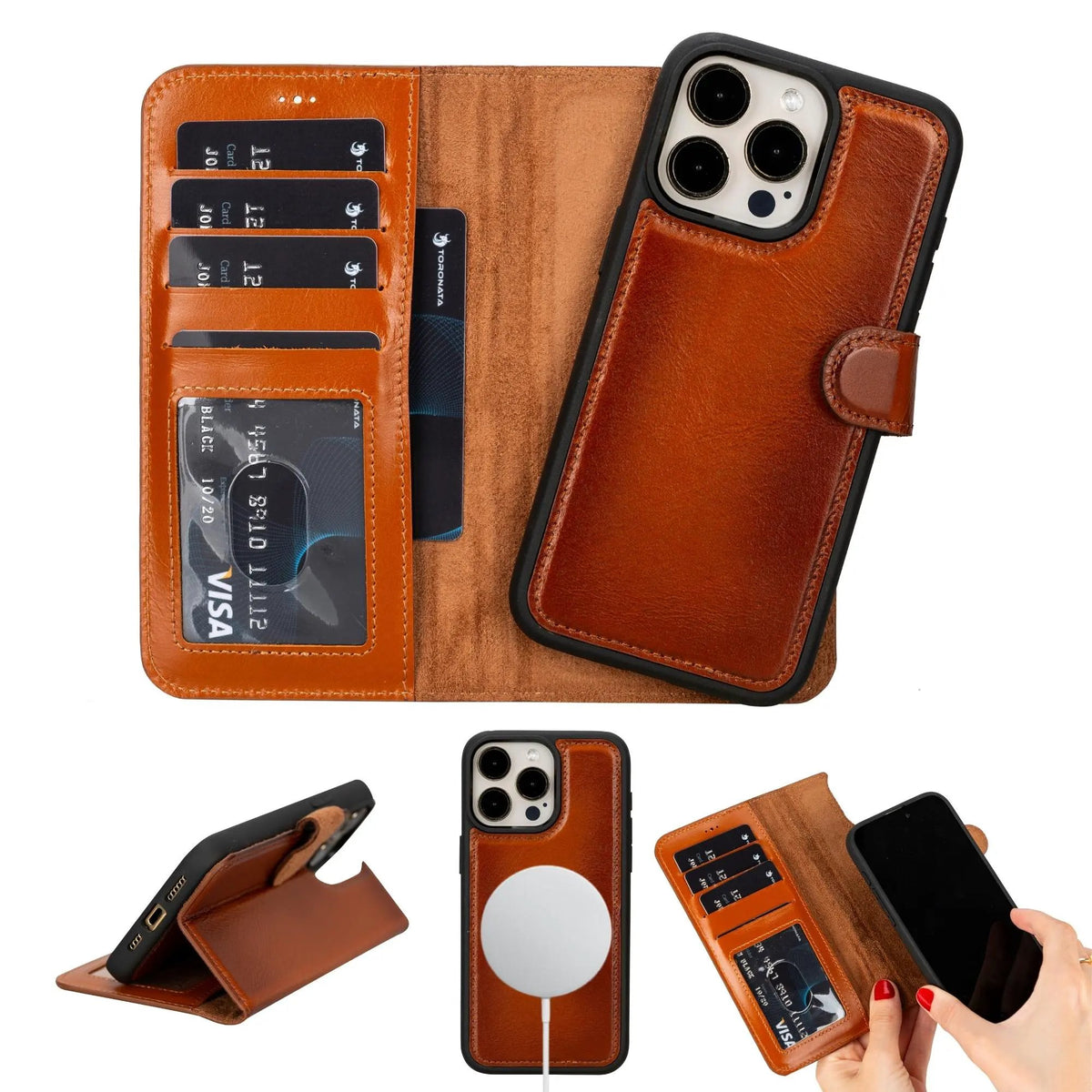 Casper Leather iPhone 15 Series Wallet Case by TORONATA
