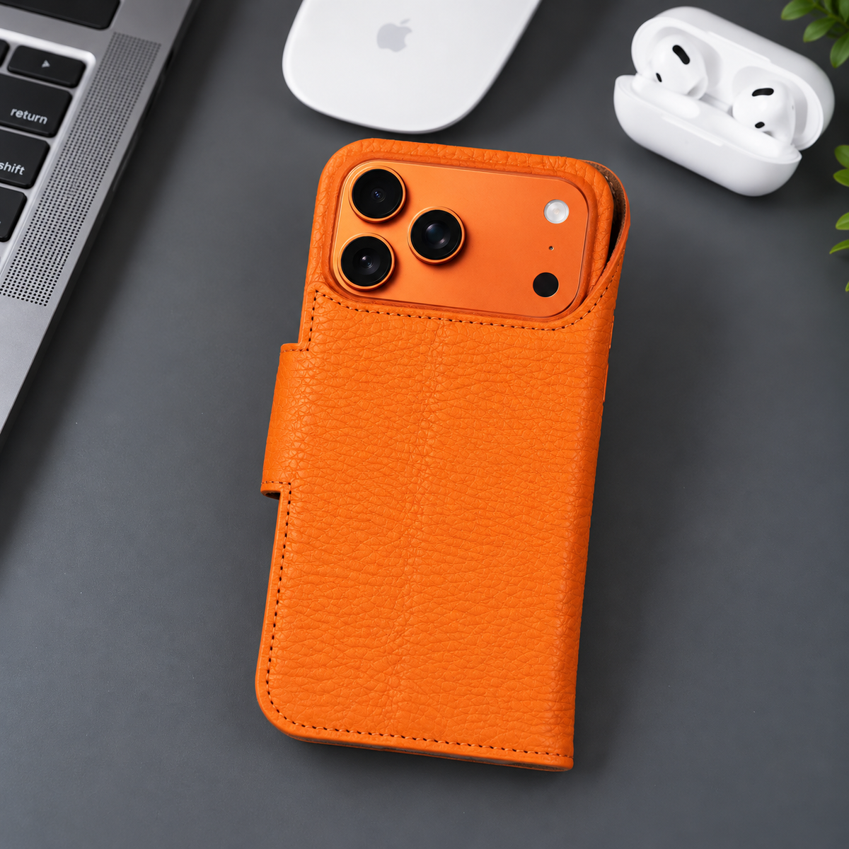 Brea iPhone 18 Pro Max Leather Wallet Case by TORONATA