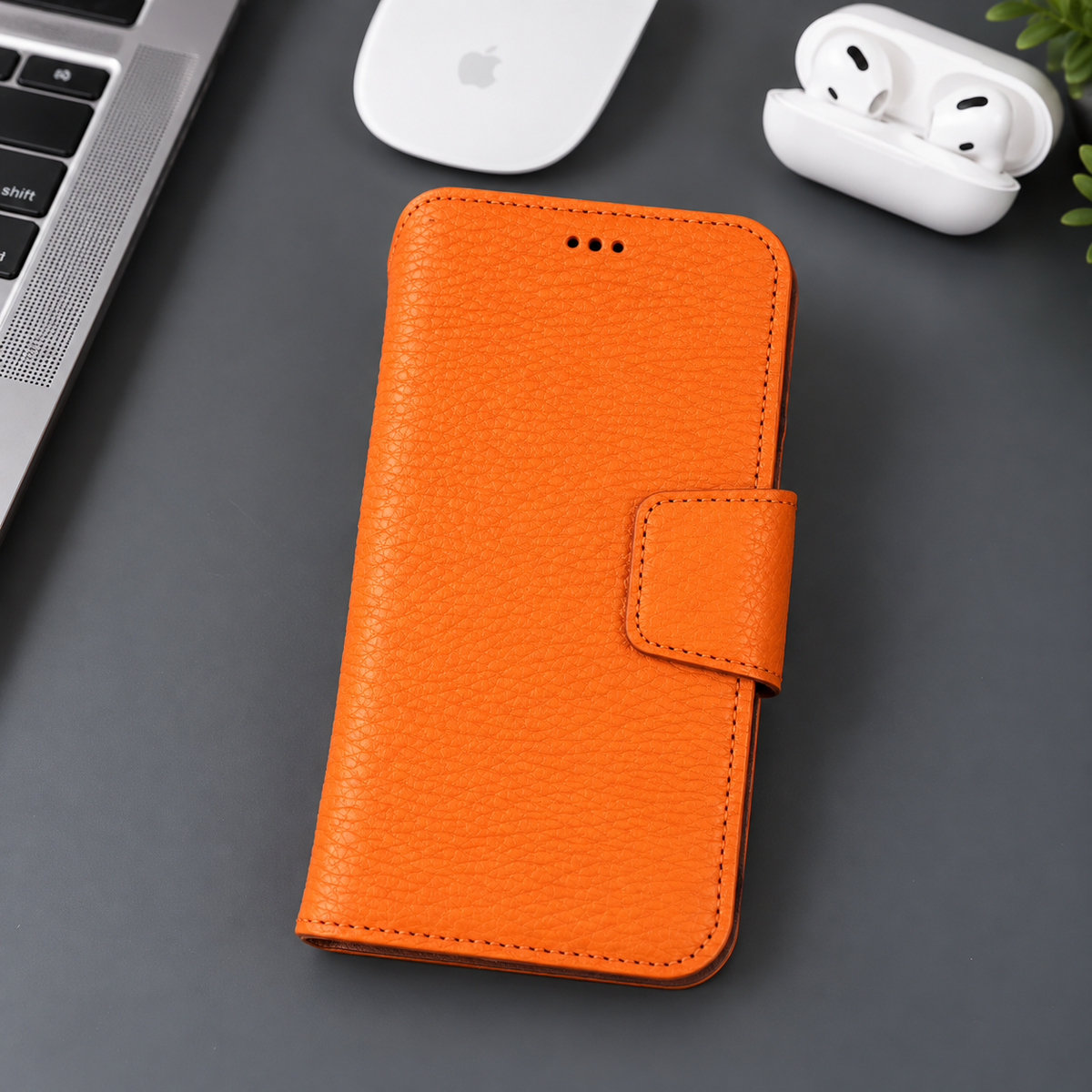 Brea iPhone 18 Pro Full-Grain Leather Wallet Case by TORONATA