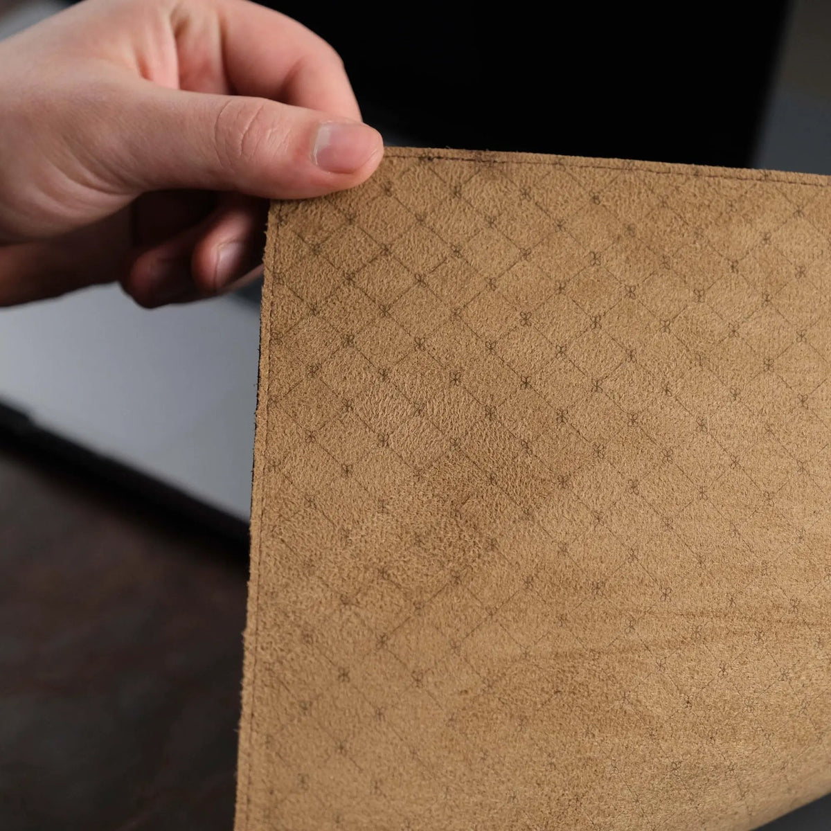 Jersey Dark Brown Leather Desk Pad for Office and Home by TORONATA