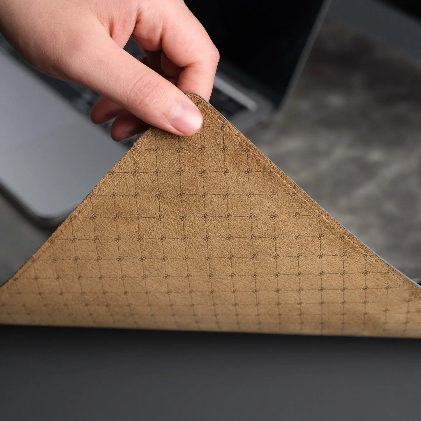 Jersey Grey Leather Desk Pad for Office and Home by TORONATA
