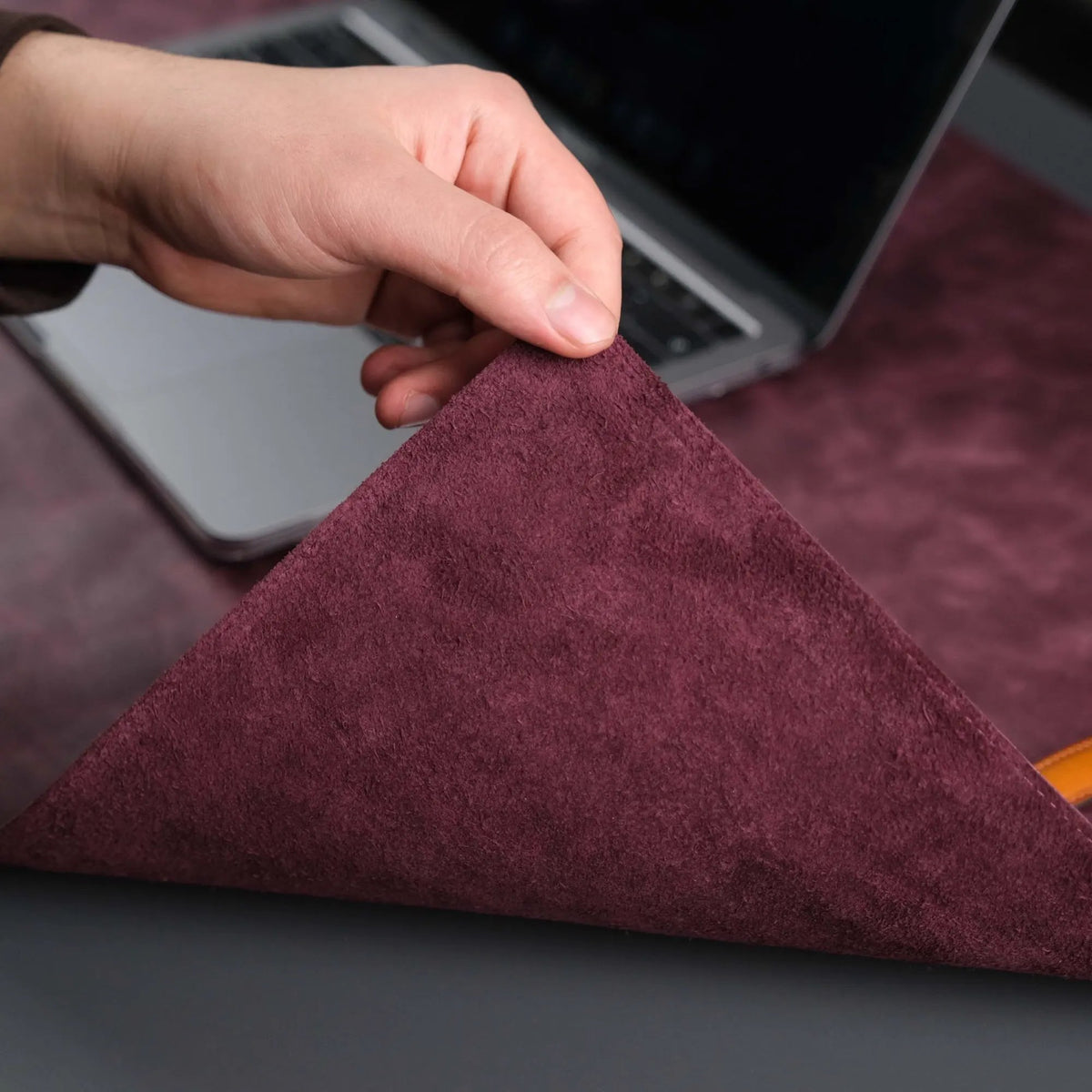 Jersey Purple Leather Desk Pad for Office and Home by TORONATA