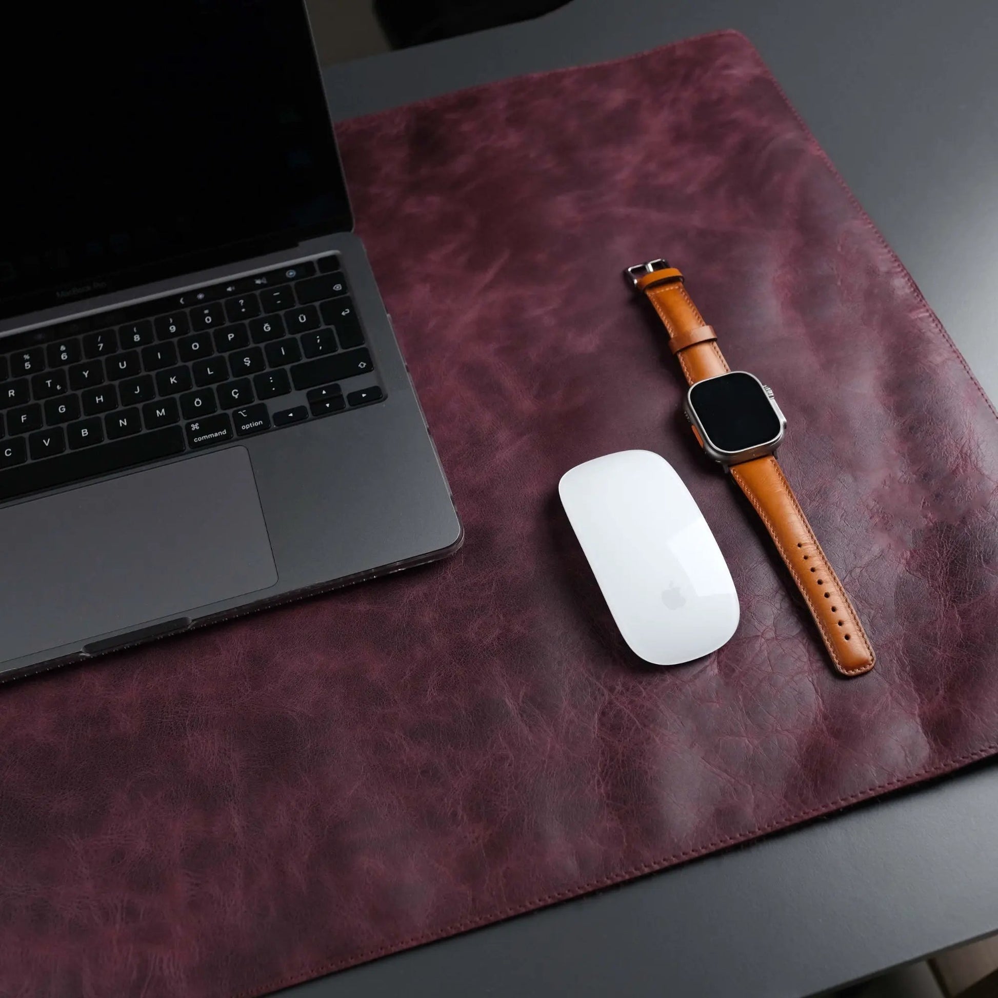 Jersey Purple Leather Desk Pad for Office and Home by TORONATA
