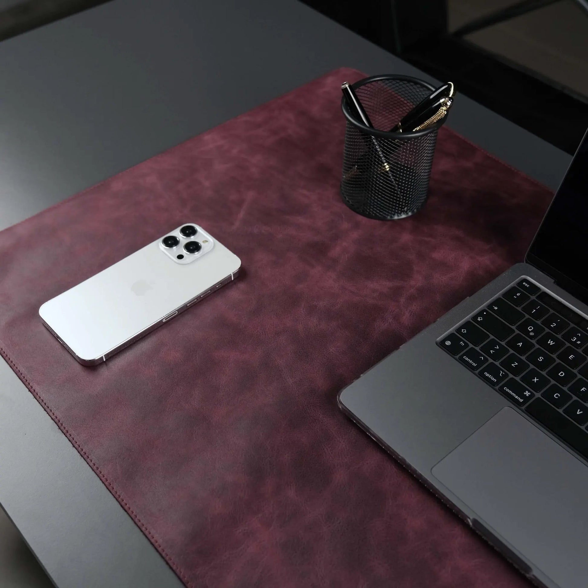 Jersey Purple Leather Desk Pad for Office and Home by TORONATA