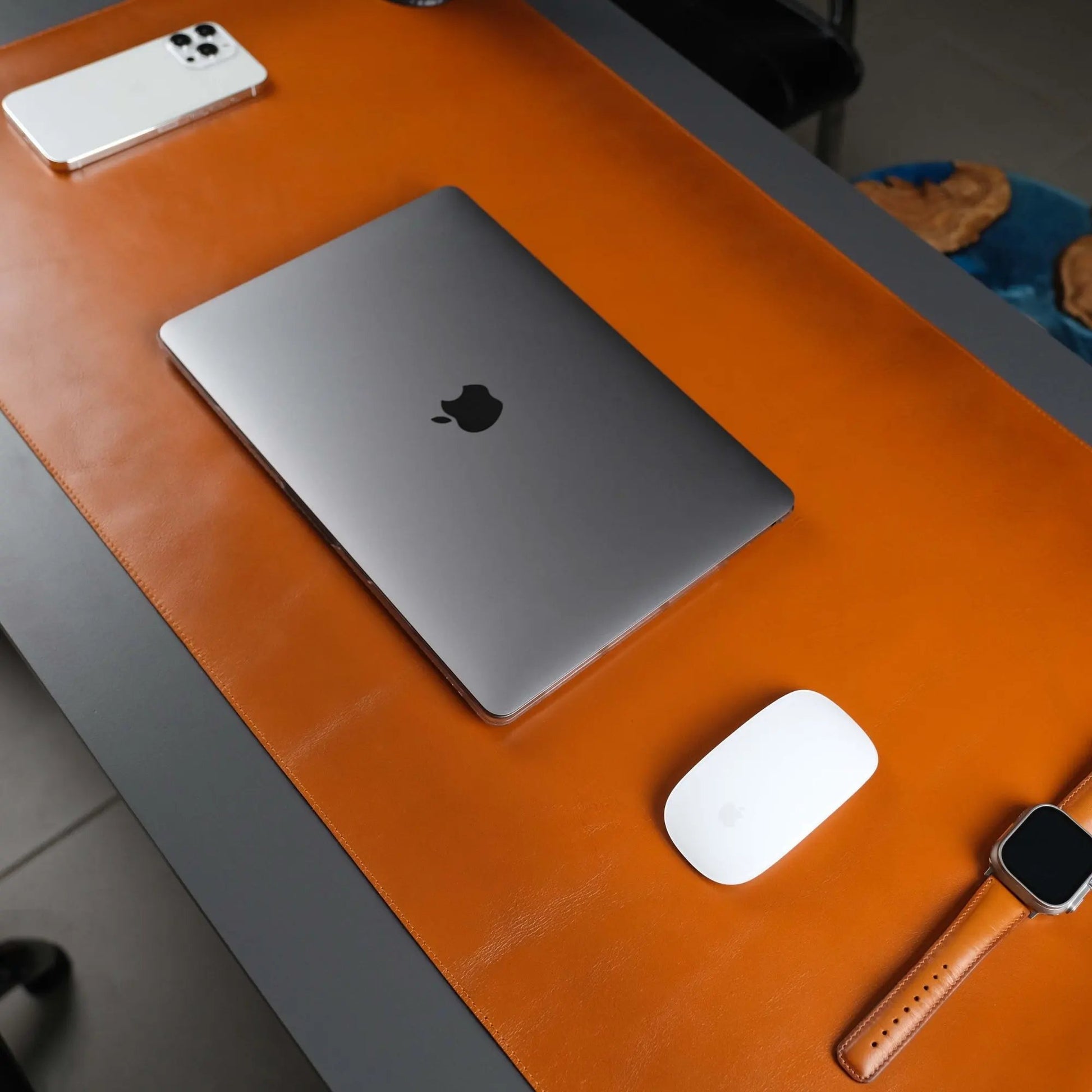 Jersey Tan Leather Desk Pad for Office and Home by TORONATA