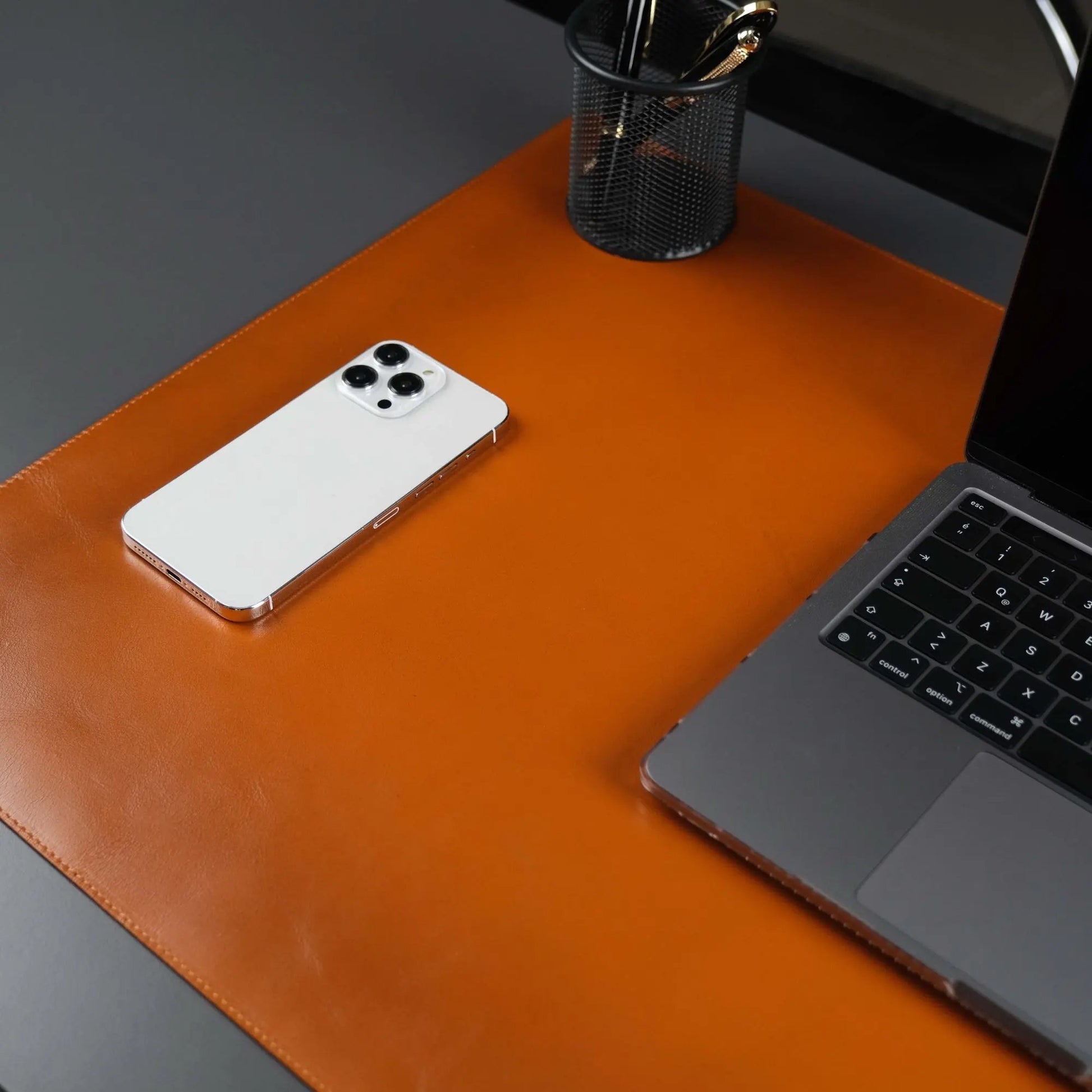 Jersey Tan Leather Desk Pad for Office and Home by TORONATA