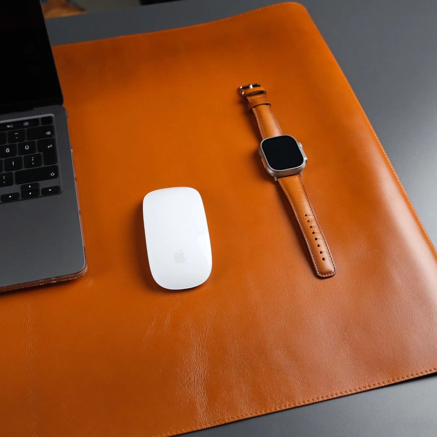 Jersey Tan Leather Desk Pad for Office and Home by TORONATA