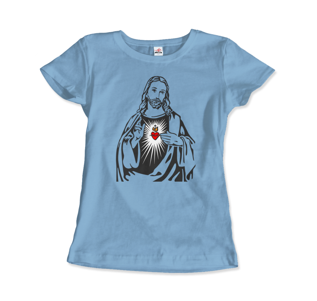 Jesus Christ Minimalist Design with Sacred Heart t-shirt by Art-O-Rama Shop